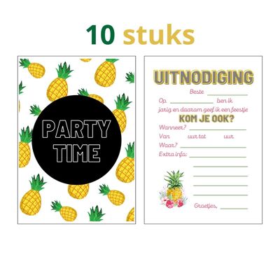 Invitation cards children's party pineapple