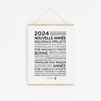 Affiche 2024, nouvelle année, nouveaux projets (A2, A3, A4, A5, mini) 1