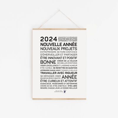 Affiche 2024, nouvelle année, nouveaux projets (A2, A3, A4, A5, mini)