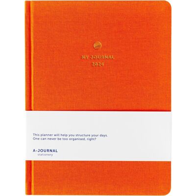 Agenda My Journal 2024 - Naranja - Lino