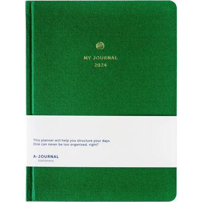 Mein Tagebuch 2024 – Grün – Leinen