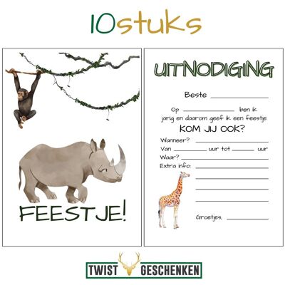 Children's party invitation cards | Rhino