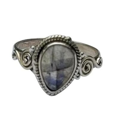 Fire Labradorite Genuine 925 Sterling Silver Handmade Cute Ring