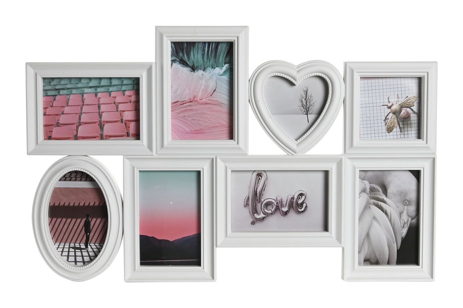 MULTIFOTORAHMEN PP 59X3X37 8 FOTOS WEISS MF204799