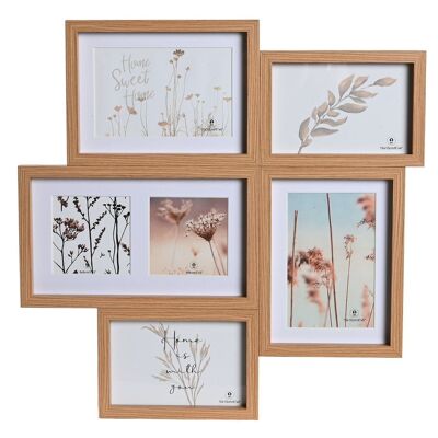 Multifotorahmen MDF-Glas 40,5X2X39 5 Fotos MF205184