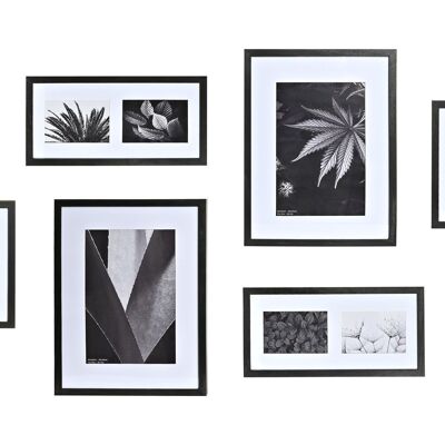 CORNICE FOTO SET 6 VETRO MDF 33X2X45 NERO MF199059