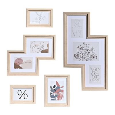 FOTORAHMEN-SET 5 MDF-GLAS 40X1,5X50 NATURAL MF199061