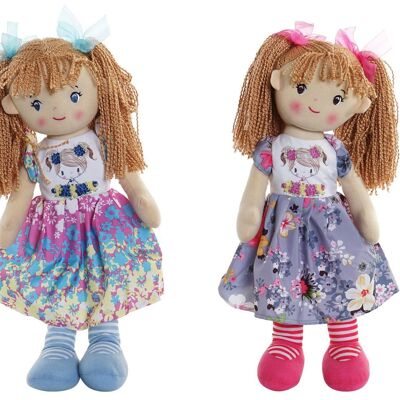 POLYESTER DOLL 23X15X50 FLOWERS 2 ASSORTMENTS. MN203808