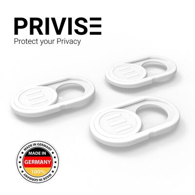 Funda para cámara web Privise, paquete de 3, blanco