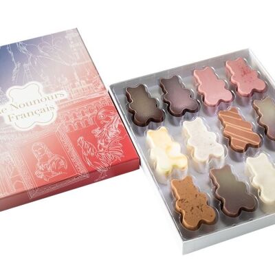 Schachtel mit 12 Marshmallow-Teddybären