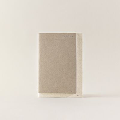 Quaderno 2 in 1 in cotone grigio e perla