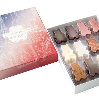 Schachtel mit 24 Marshmallow-Teddybären