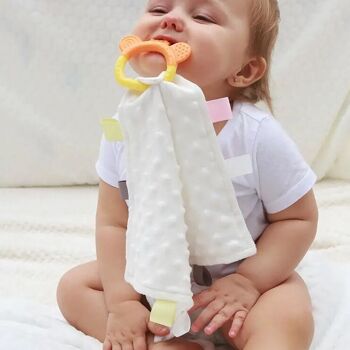 Doudou bébé | jouer à l'anneau de dentition en tissu | serviette | pour bébés | diverses impressions 2