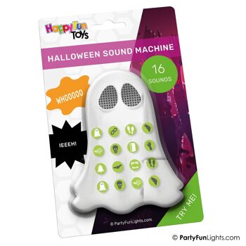 HappyFunToys - Halloween Sound Machine avec 16 sons - avec 3 piles LR44 3