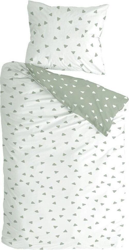 Green Byrklund 'Just Triangles' cotton duvet covers - 140x220+20cm