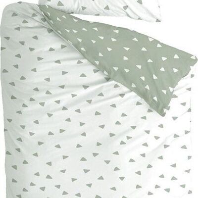 Green Byrklund 'Just Triangles' cotton duvet covers - 140x220+20cm