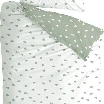Grüne Byrklund-Bettbezüge „Just Triangles“ aus Baumwolle – 140 x 220 + 20 cm