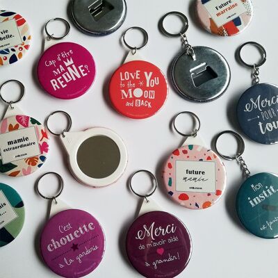 restocking pack of 80 keyrings of your choice