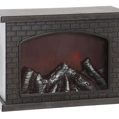 Pp Led Fireplace 27X12X20 Black NV197597