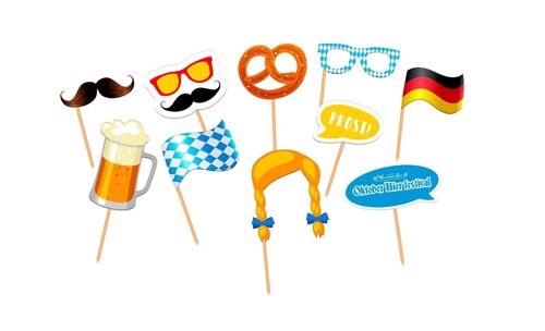 Photobooth Accessories October Beer Festival - 10 pieces