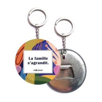 Boîte à bonheur porte-clés "La famille s'agrandit." 2