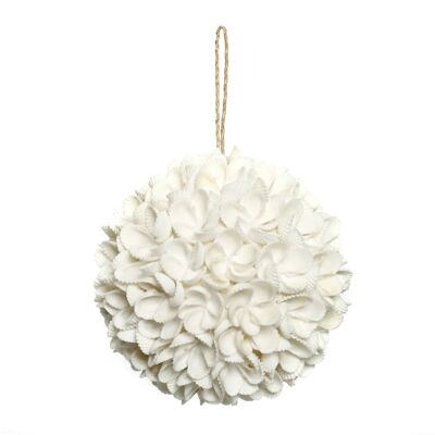Boule de coquille de fleur - Blanc - L