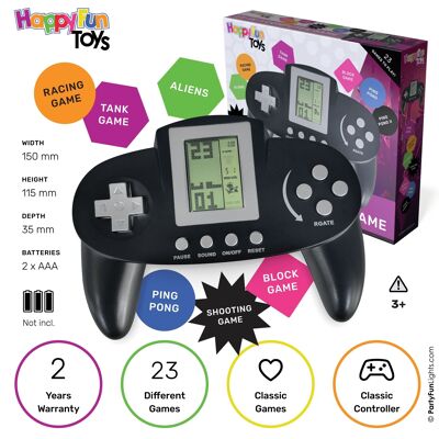 HappyFunToys – Retro Pocket 23 in 1 Arcade-Computerspiel – Taschenspiel – Reisespiel