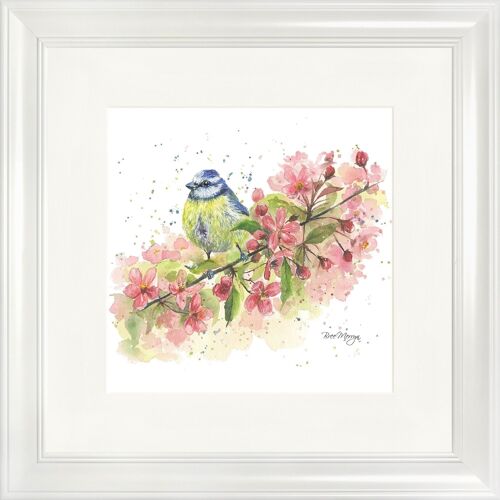 Blossom Classic Framed Print - White