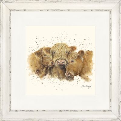 Cuddly Coos Classic Framed Print - Antique Taupe