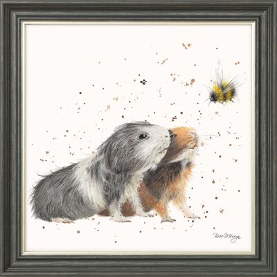 Bingo, Boo and Bumble Midi Framed Print - Graphite