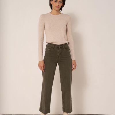 Jeans Windy Cropped Wide KHAKI