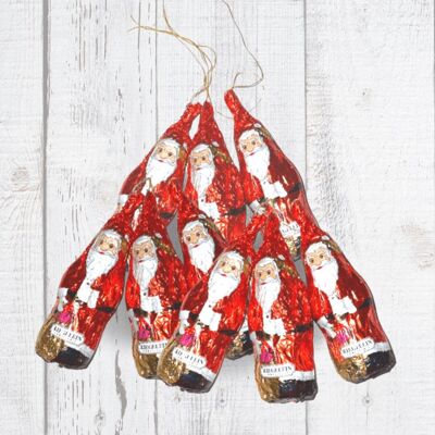 Hanging chocolate Santa Claus - Set of 10