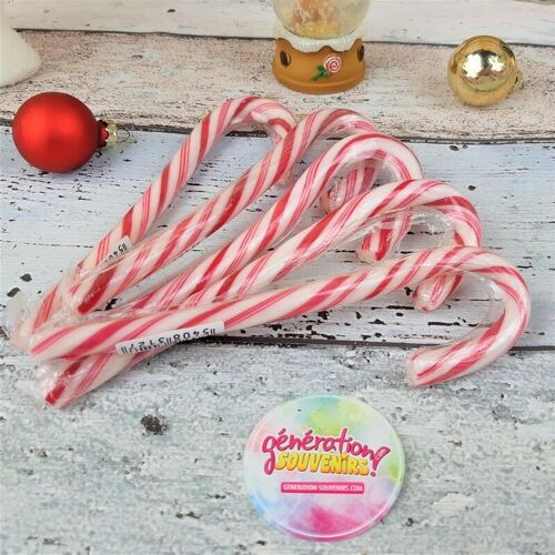 Candy Cane rouge et blanc - Lot de 5