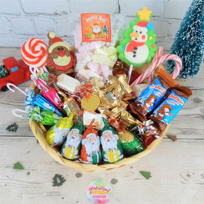 Weihnachts-Gourmetkorb – Süßigkeiten und Pralinen