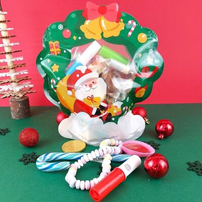 Sachet bonbons et chocolats - Couronne de Noël