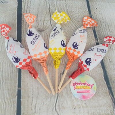 Sucettes Pierrot Gourmand - Fruits - Lot de 5