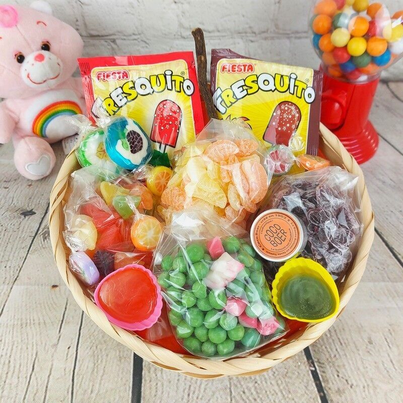 Cesto di caramelle degli anni '60 e '70