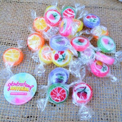 Bonbons Rock aux fruits - Lot de 20