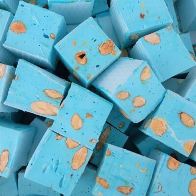 Turrón De Frambuesa Azul - Cubo De Almendra Grande - Pack De 5