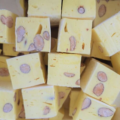 Nougat jaune au citron - Gros cube aux amandes - Lot de 5