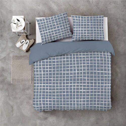 Byrklund 'Crossing blocks' cotton duvet covers - 240x220+20cm