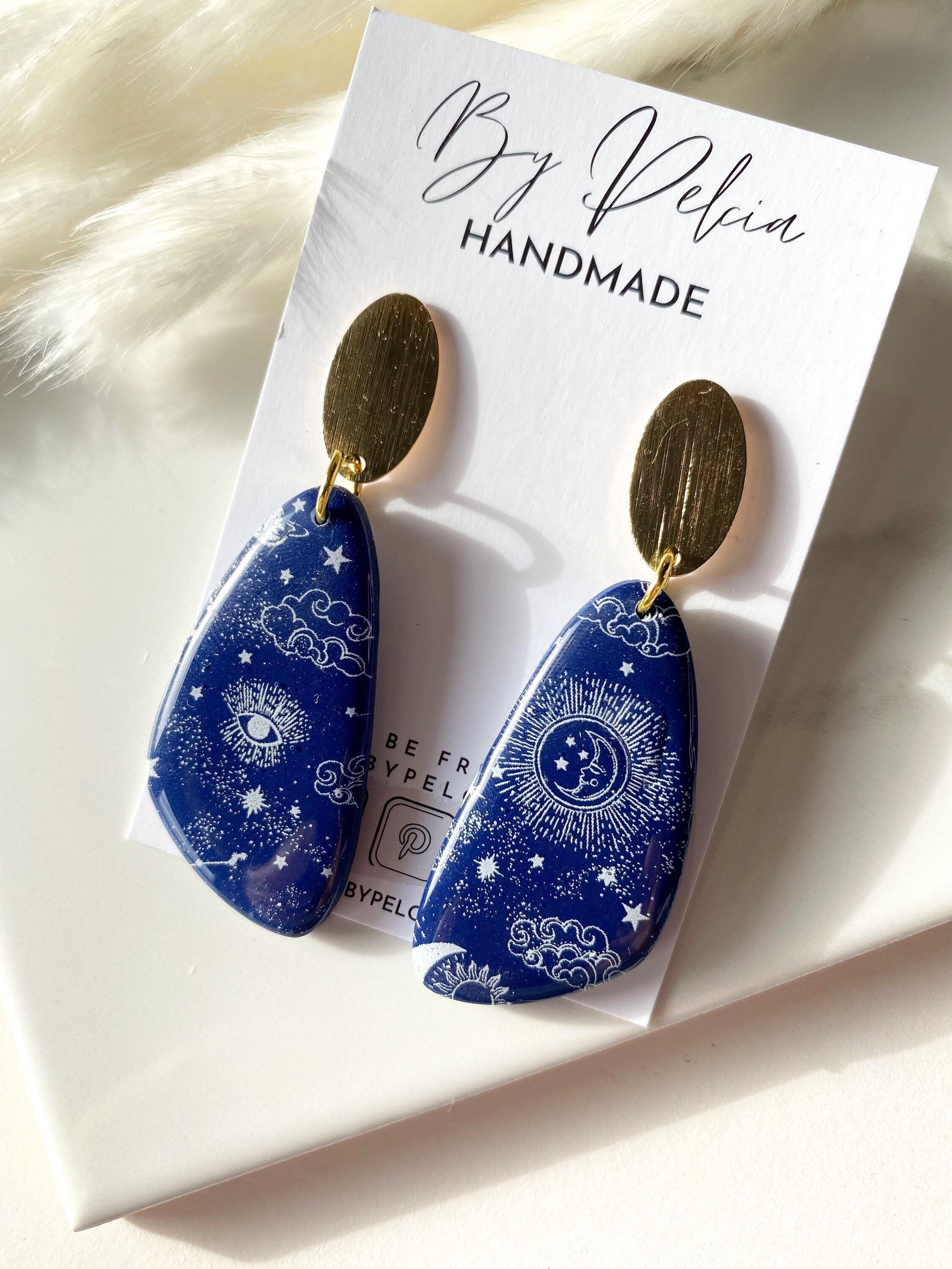 Glitter polymer deals clay earrings