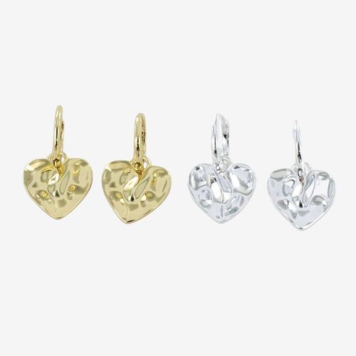 Sterling Silver Cleo Heart Earrings