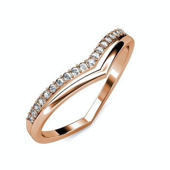 Bague Tiryns - Or Rosé et Cristal T58 3