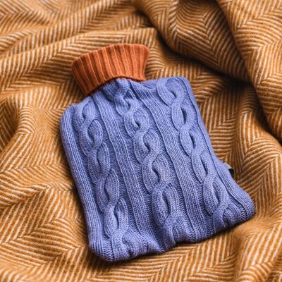 Funda para botella de agua caliente Cashmere Mix - lila y azafrán