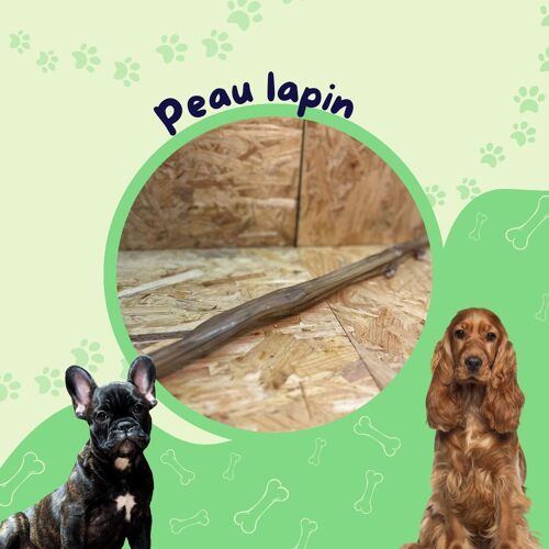 Peau Lapin ( Sachet 1kg) / Friandise chien