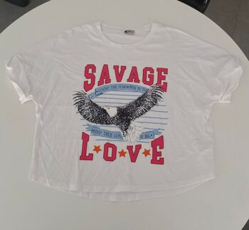 TEE SHIRT BLANC SAVAGE LOVE S