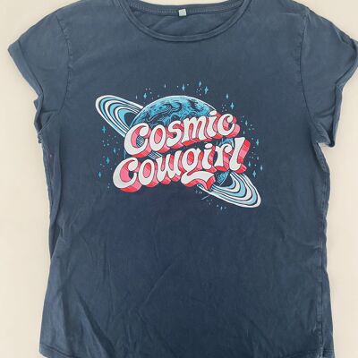 TEE SHIRT BLEU COSMIC COWGIRL M