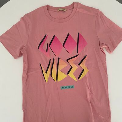 CAMISETA ROSA GOOD VIBES M