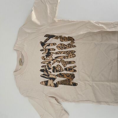 TEE SHIRT MANCHE LONGUE BEIGE NAUGHTY BY NATURE S